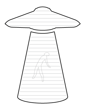 UFO Abduction Shaped Writing Templates