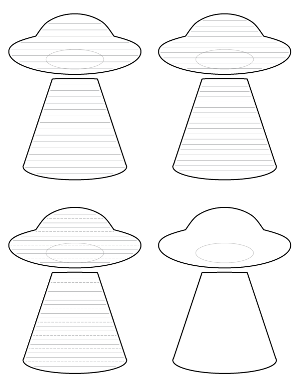 Ufo with Beam Shaped Writing Templates