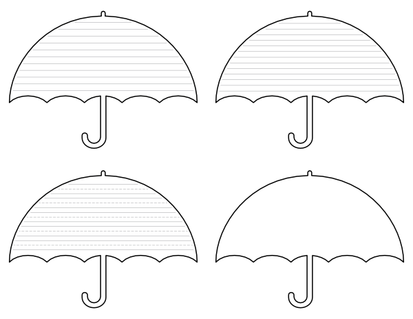 Umbrella-Shaped Writing Templates