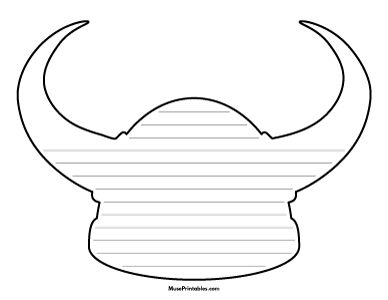 Viking Helmet-Shaped Writing Templates