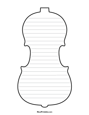 Violin Shaped Writing Templates