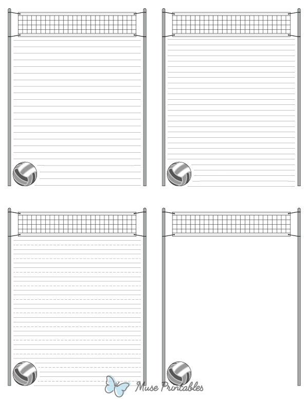 Volleyball Writing Templates