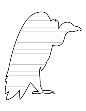 Vulture Side View-Shaped Writing Templates