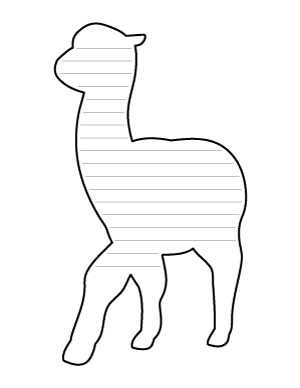 Walking Alpaca-Shaped Writing Templates