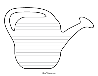 Watering Can-Shaped Writing Templates