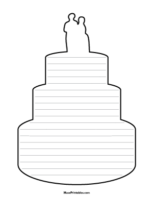 Wedding Cake-Shaped Writing Templates