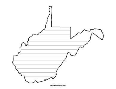 West Virginia-Shaped Writing Templates