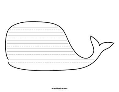Whale Shaped Writing Templates