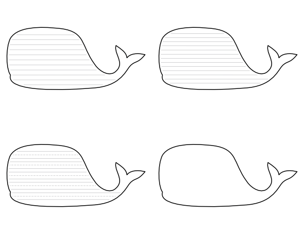 Whale-Shaped Writing Templates