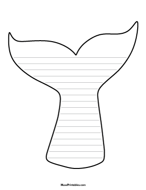 Whale Tail Shaped Writing Templates
