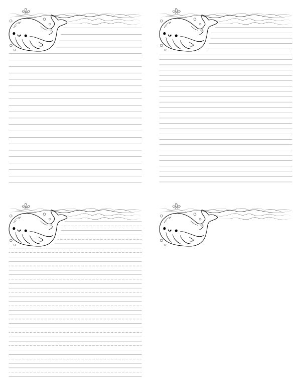Whale Writing Templates