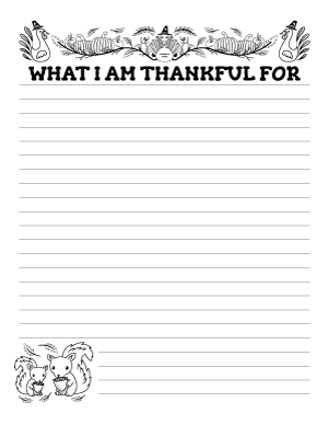 What I Am Thankful For Writing Templates