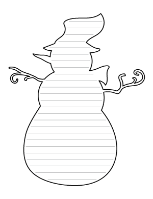 Whimsical Snowman-Shaped Writing Templates