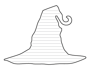 Whimsical Witch Hat Shaped Writing Templates