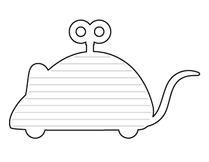 Windup Mouse Shaped Writing Templates