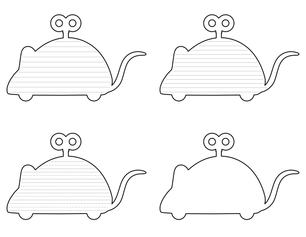 Windup Mouse-Shaped Writing Templates