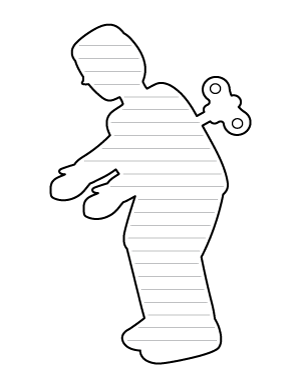 Windup Person Shaped Writing Templates