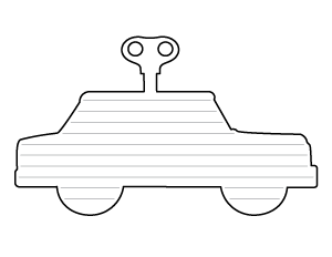Windup Toy Car Shaped Writing Templates