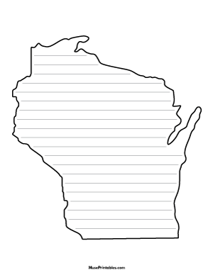 Wisconsin Shaped Writing Templates