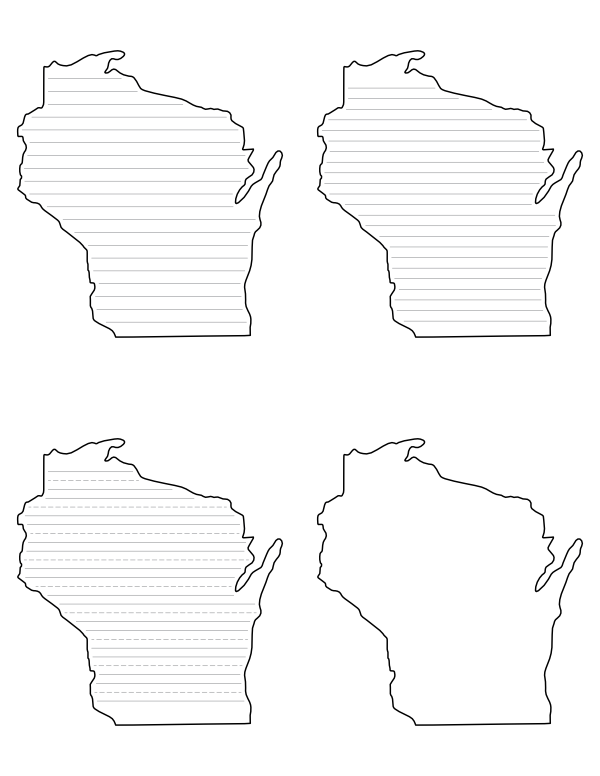 Wisconsin-Shaped Writing Templates