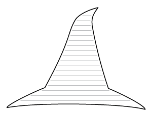 Witch Hat Shaped Writing Templates