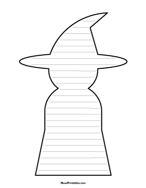 Witch-Shaped Writing Templates