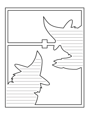Witches in Window-Shaped Writing Templates