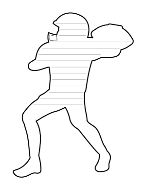 Young Football Player-Shaped Writing Templates