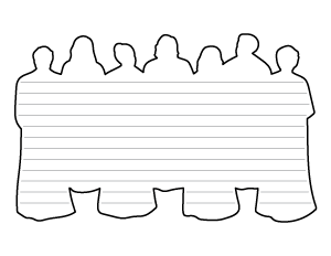 Youth Choir-Shaped Writing Templates