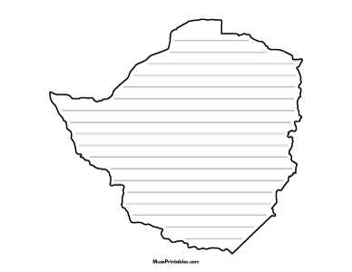 Zimbabwe-Shaped Writing Templates